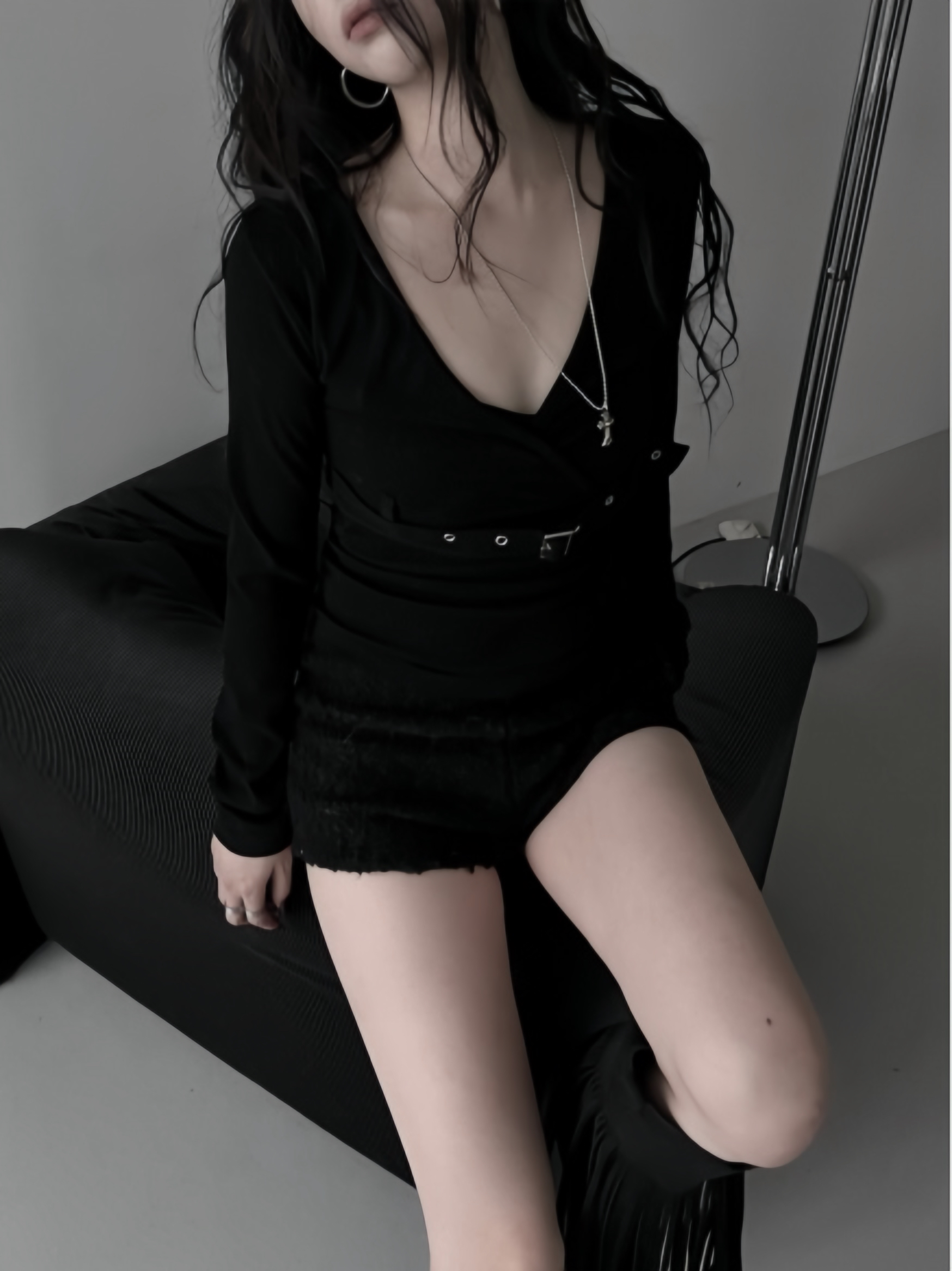 Belted Wrap V-Neck Top