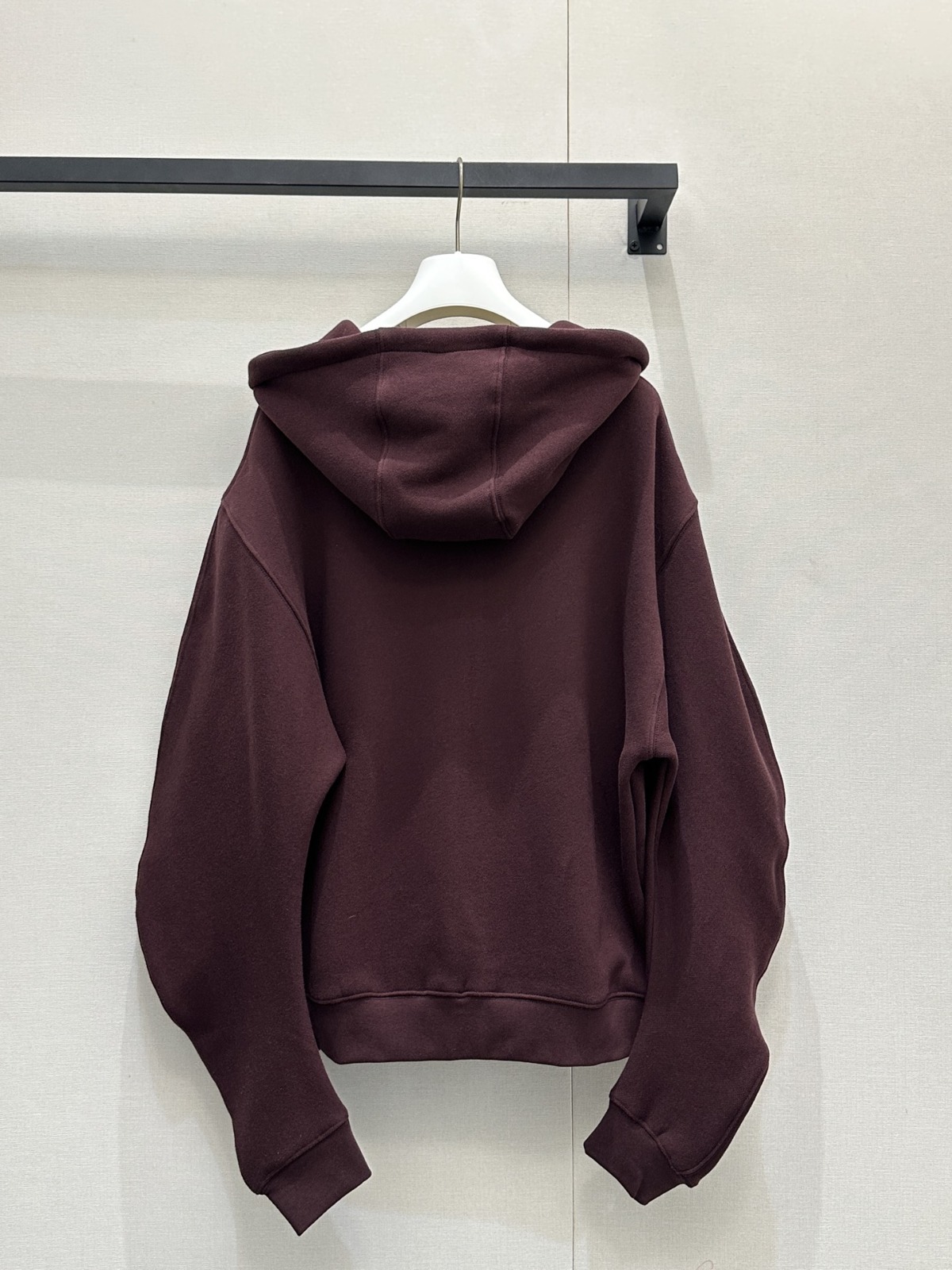 【頂級原單】LOEWE 皮質抽繩連帽拉鍊外套