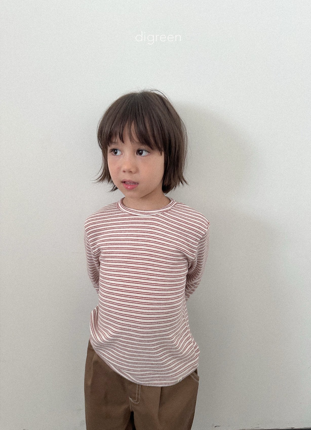 Digreen | stripe latte tee 