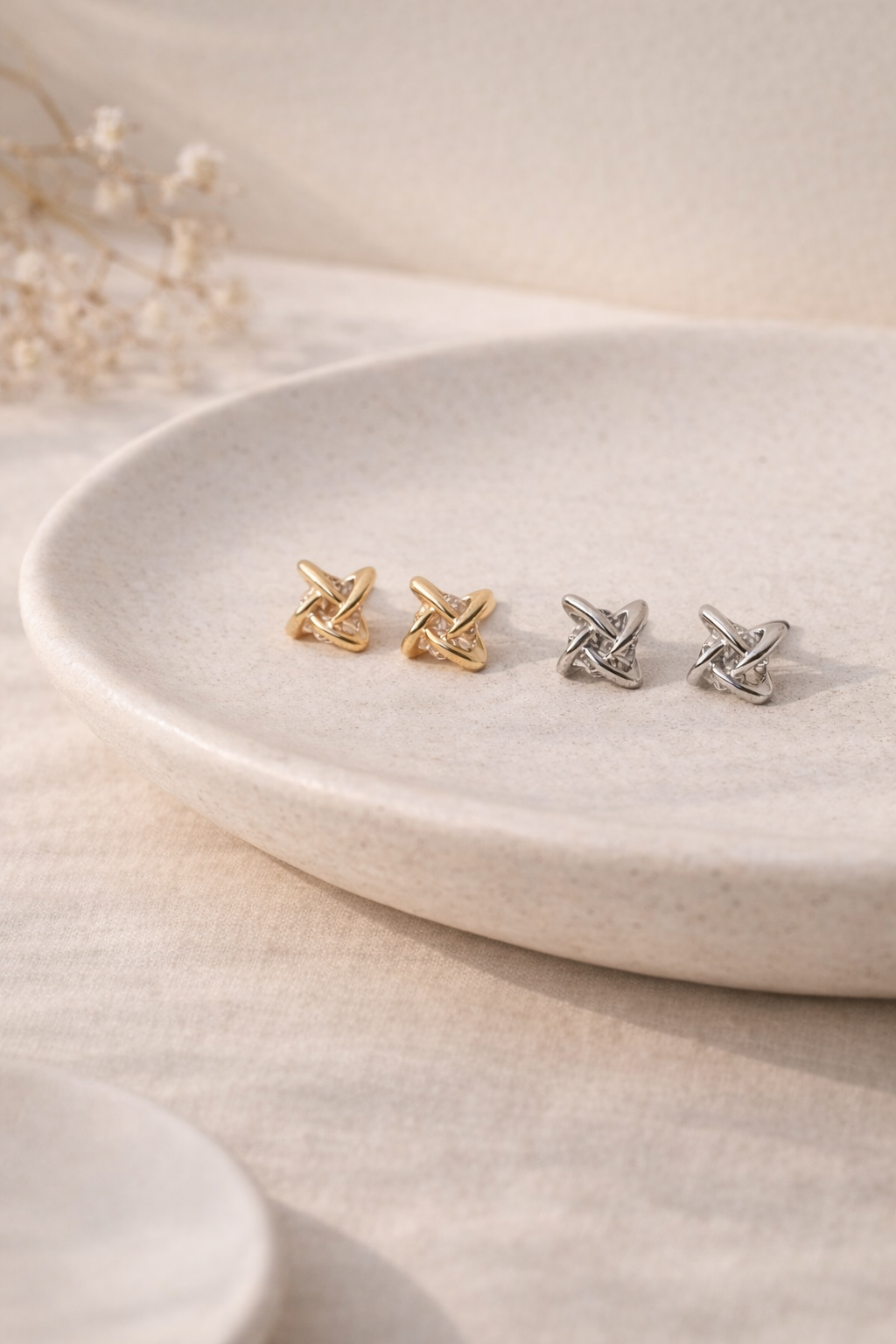 Twisted Spark Stud Earrings