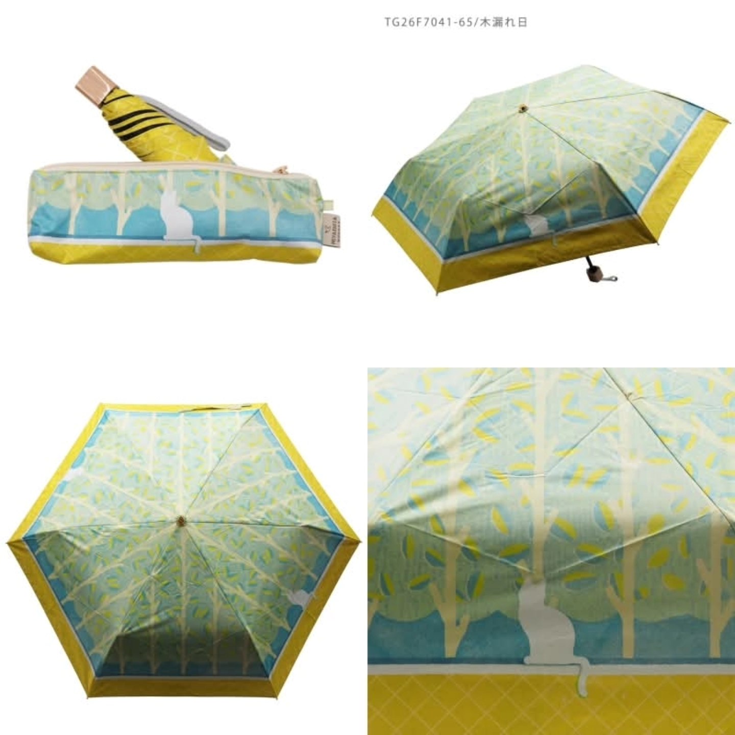 日本直送・宮下和 × Soleil 聯名款 晴雨兩用貓咪縮骨遮｜100%遮光 UV CUT 折疊傘