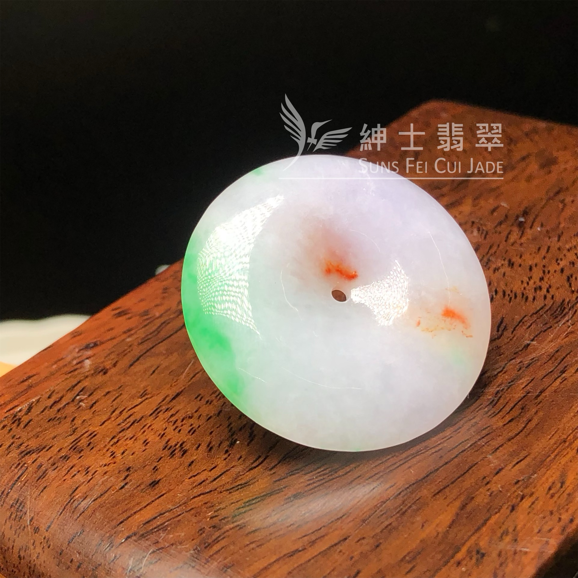 #B08576 三彩平安扣