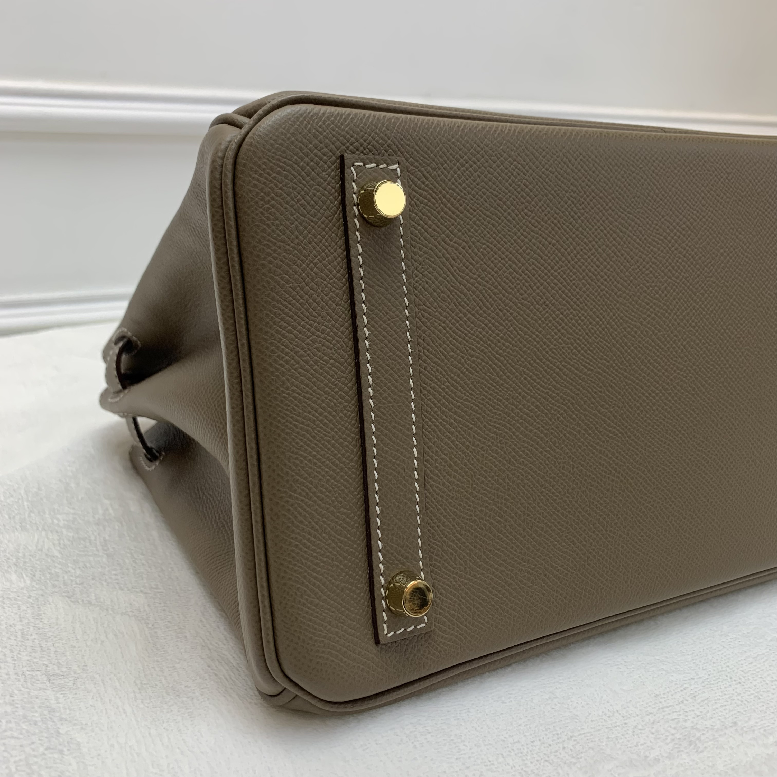 Full set Hermes Birkin30 大象灰金扣 Y刻印