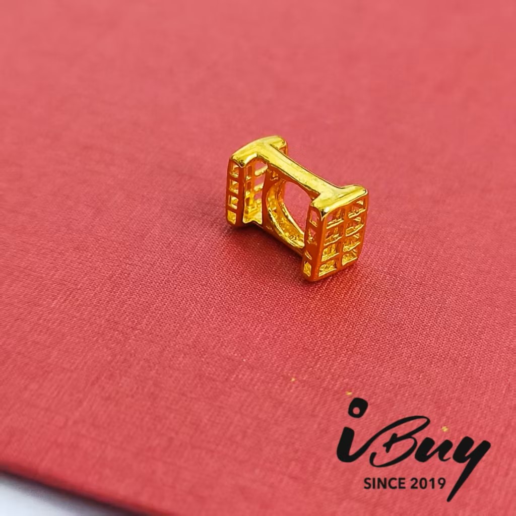 916 GOLD I ALPHABET CHARM BEAD 916 金 I 字母串咀