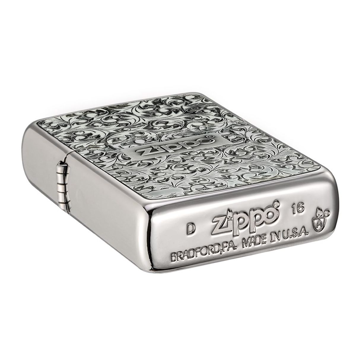 ZBT-5-231f  / ZA-5-231f 日版 唐草加厚版-銀色 | ZIPPO 指定授權經銷商 |美國製造 | 收藏