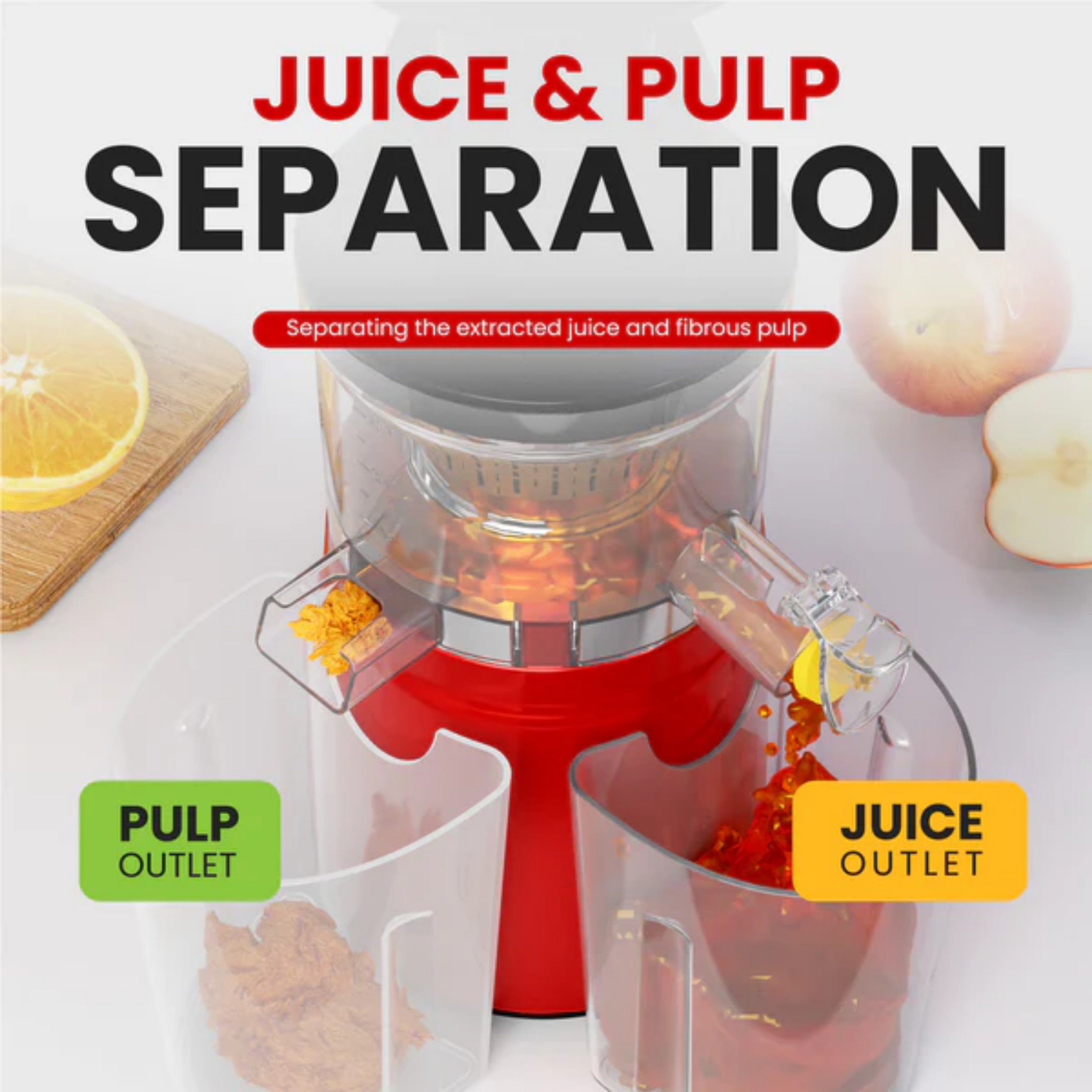 Russell Taylors 150W Cold Press Slow Juicer (SJ-6)