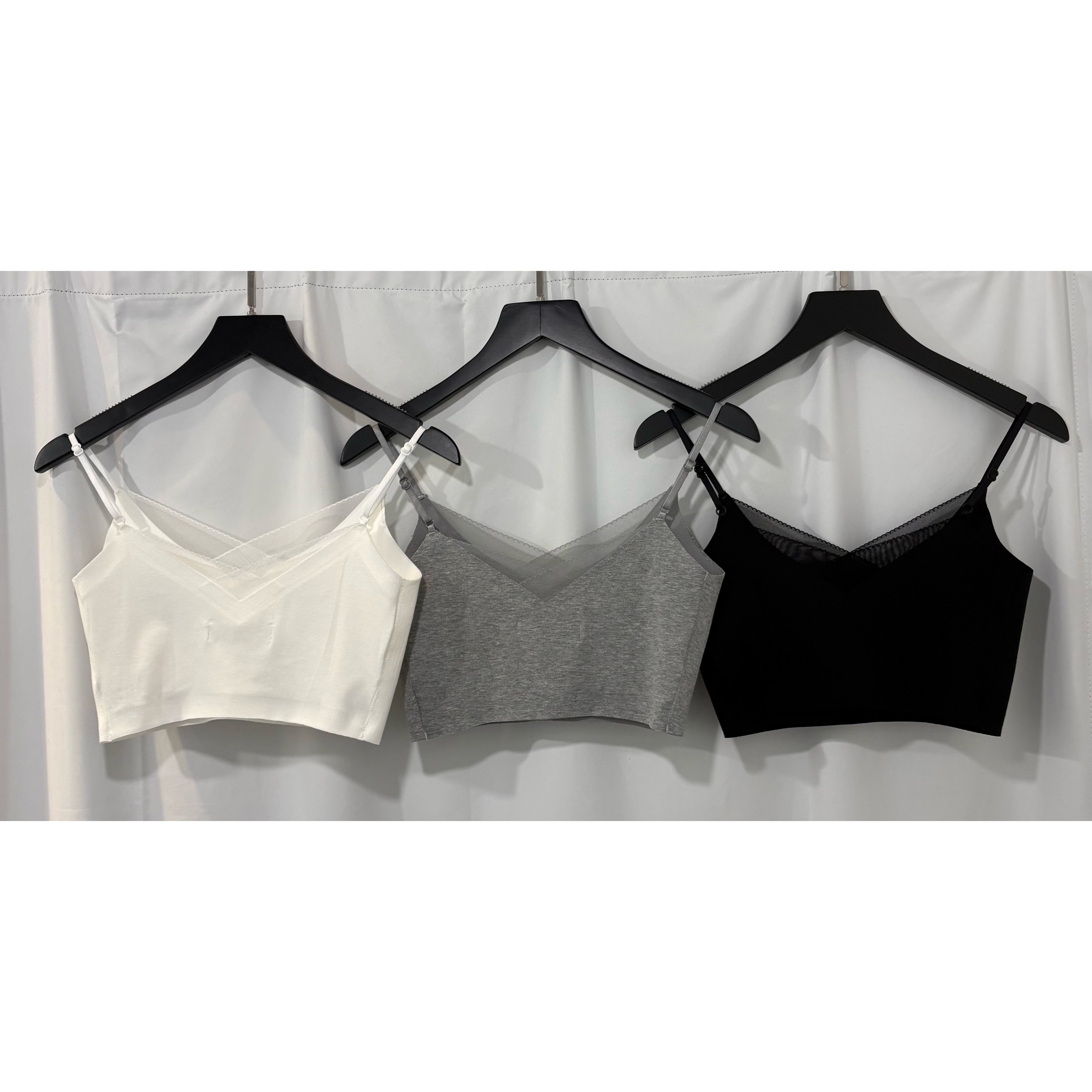 新品價6月6截單🤍2606A《TULLE NECKLINE BRA TOP》