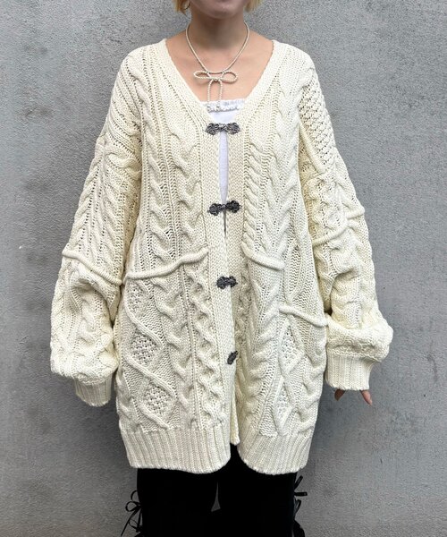 麻花針織長外套【JT026】