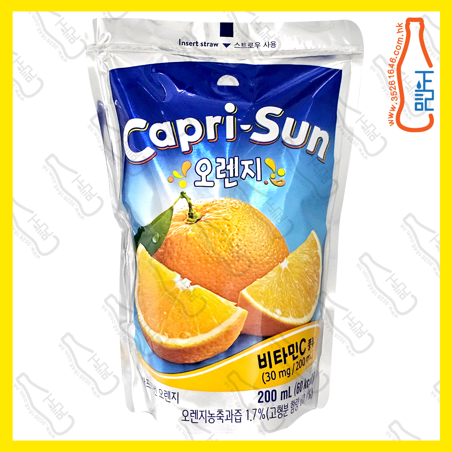 韓國Capri Sun - 橙汁 200ml x 10包 /箱