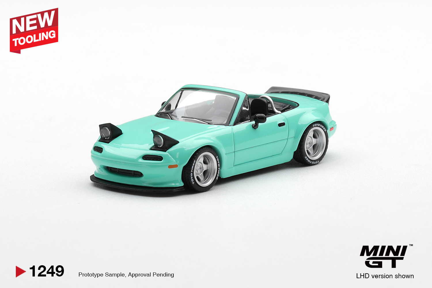 MINI GT 1249 Mazda MX-5 (NA) Pandem Mint Green | MINIGT 1249 盒裝【現貨】