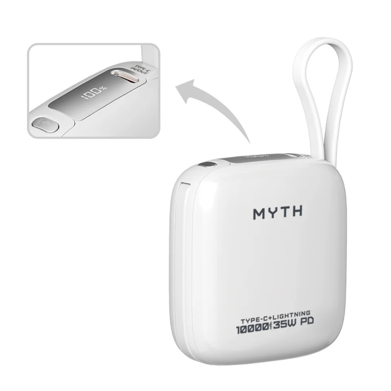 Myth K13A 迷你內置線PD35W 10000mAh 移動電源