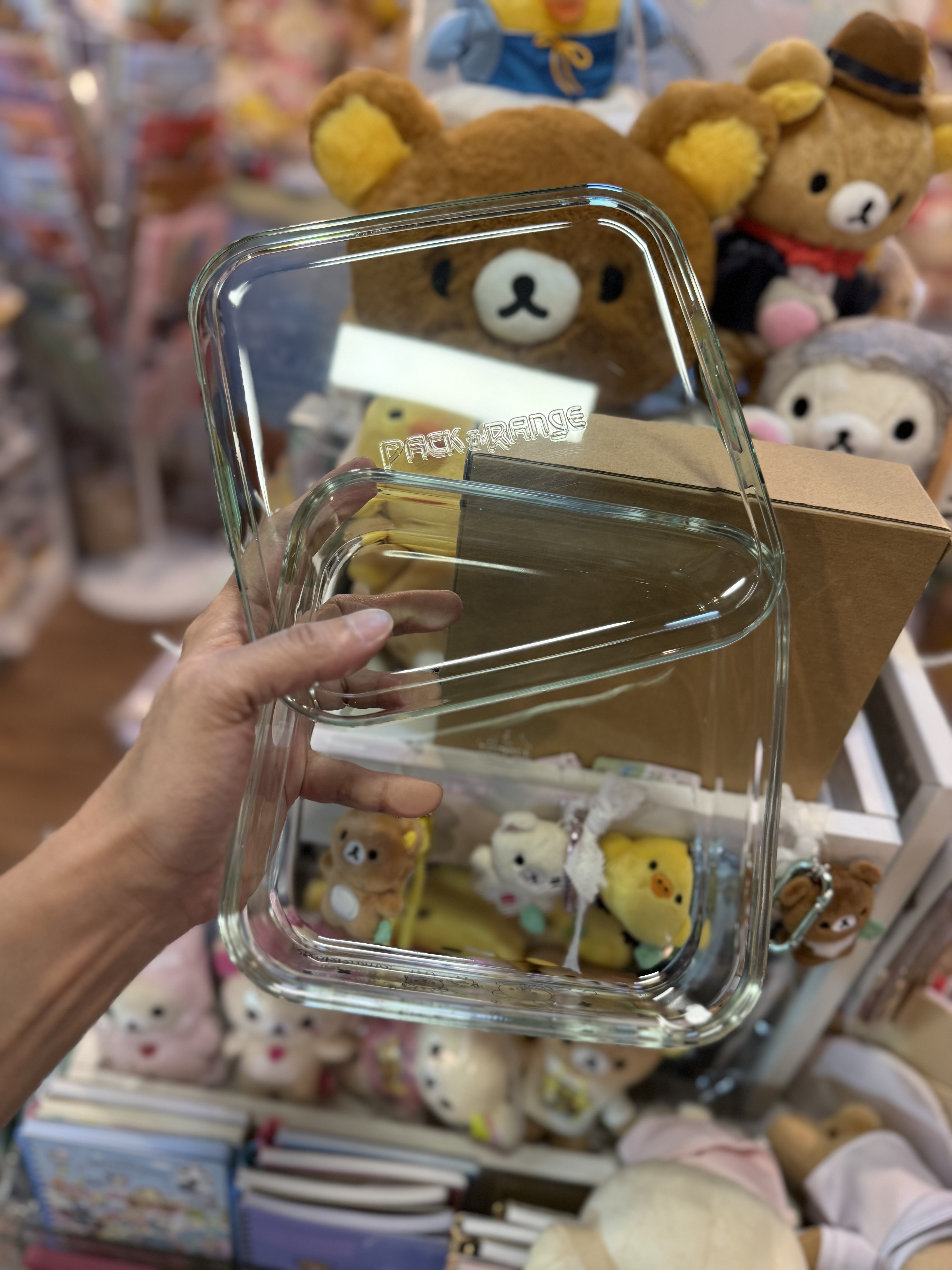 《現貨》全新日本專店限定 Rilakkuma 耐熱玻璃製食物盒（1200 ml)