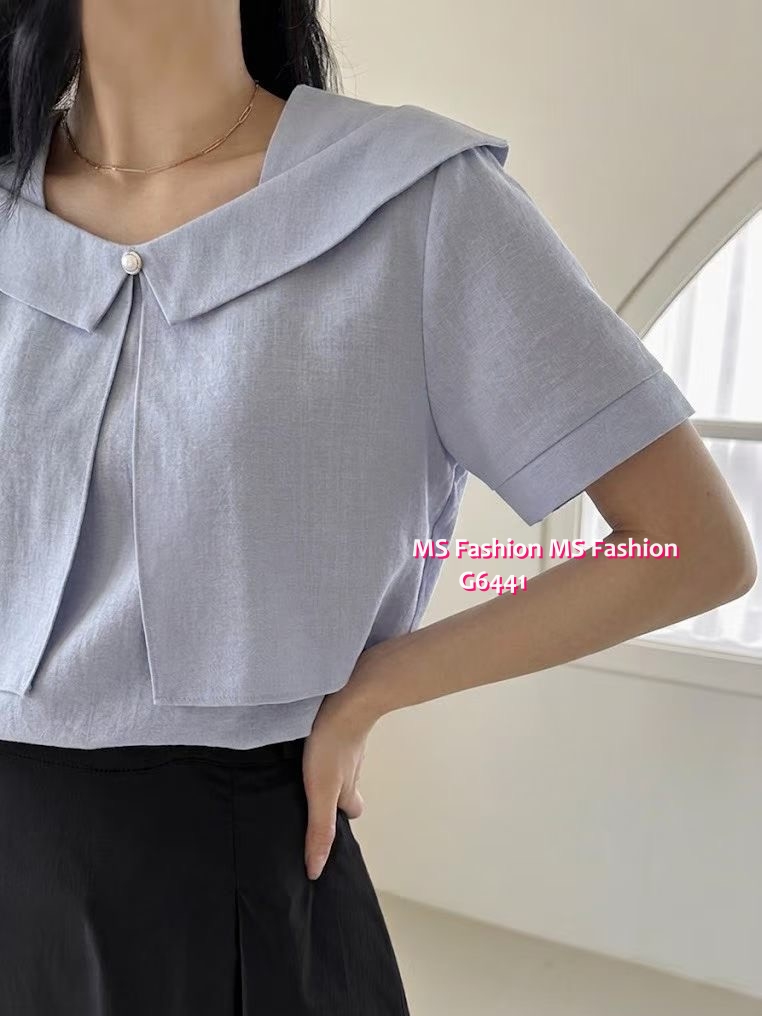 G6441 靚料特色領珠鈕top