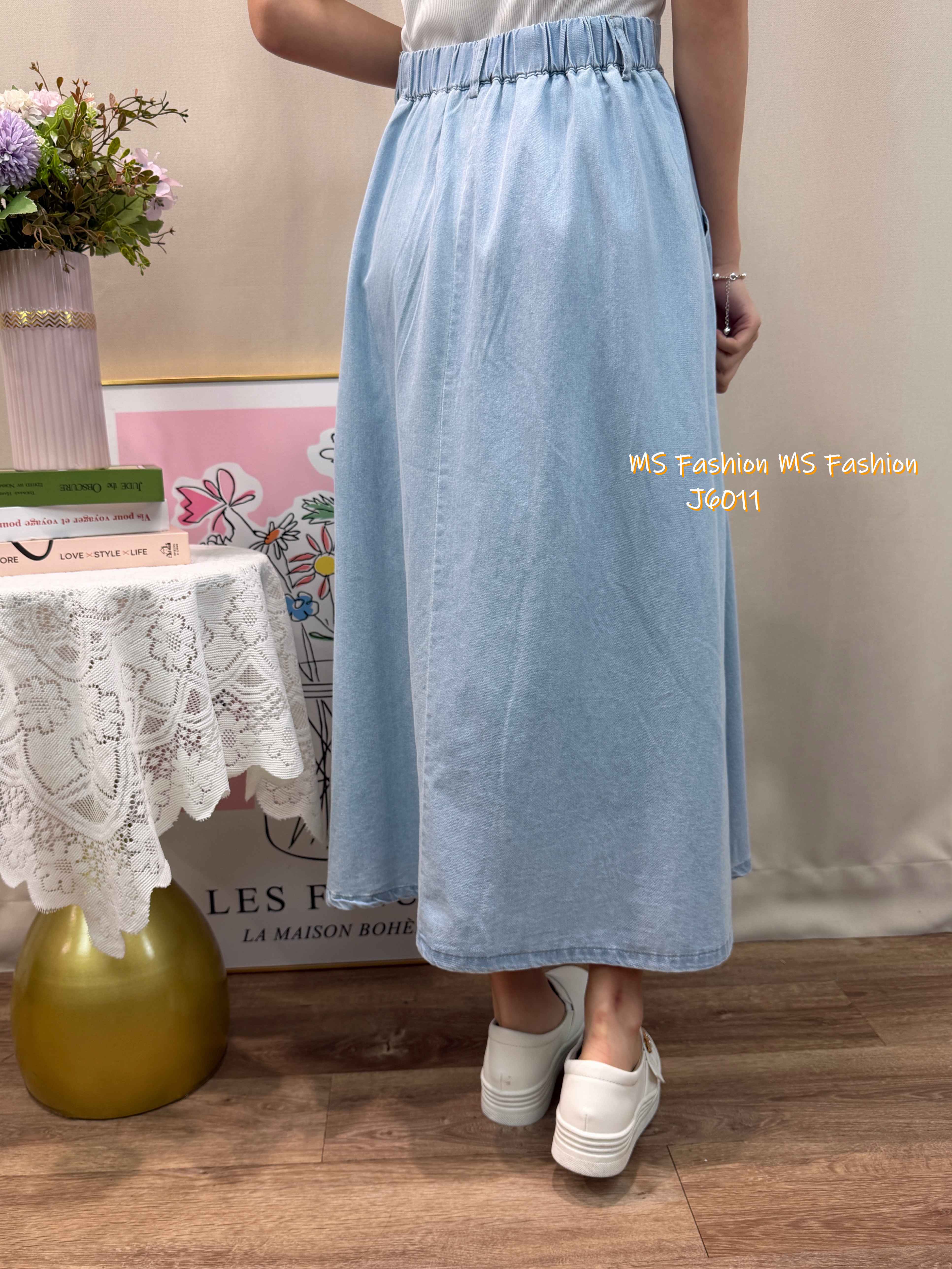 J6011 韓國🇰🇷中長款牛仔半裙