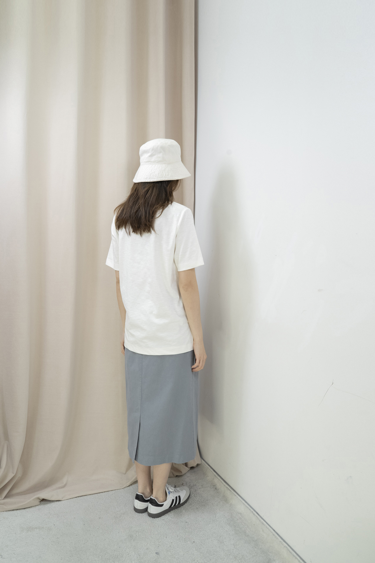 高質布紋理Top（白色）