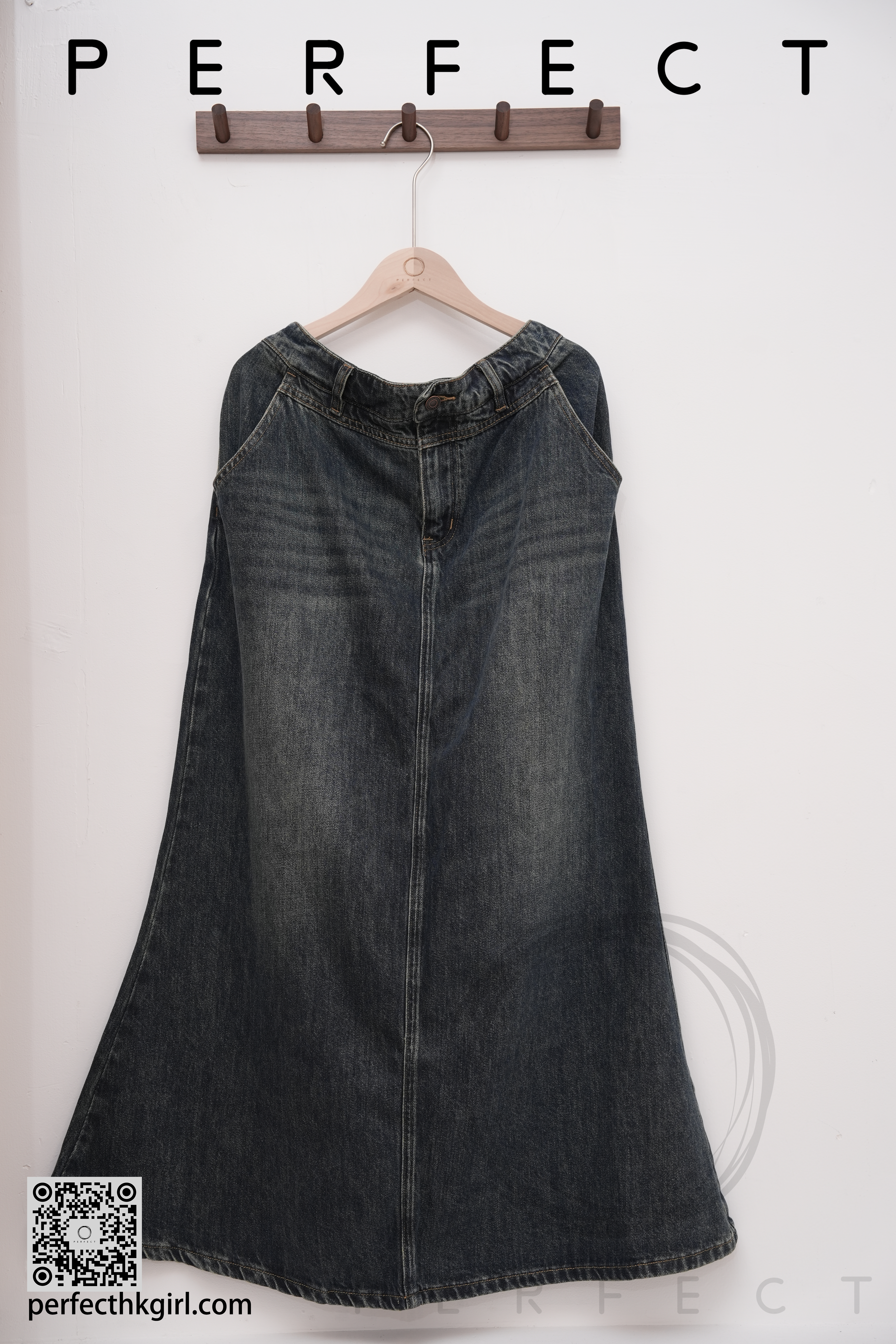 S0031_超顯瘦魚尾牛仔半身裙（藍色）