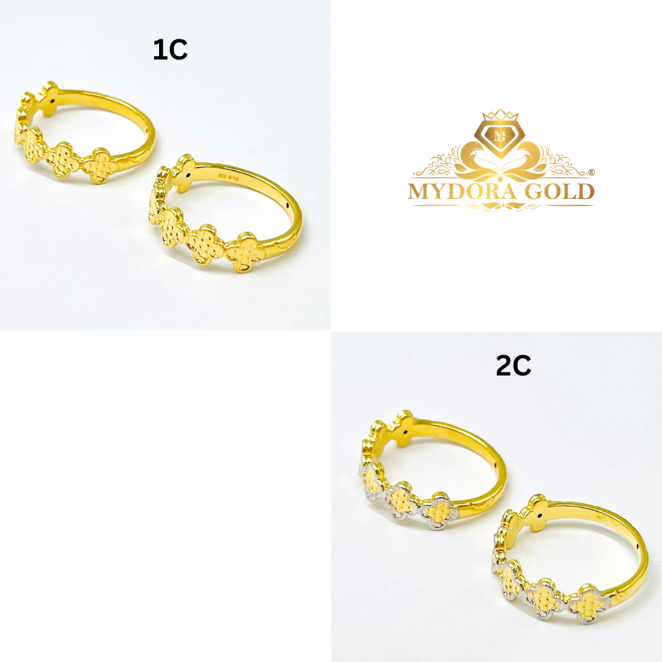 MYDORA Cincin Sisik Clover (5G) l EMAS 916/22K