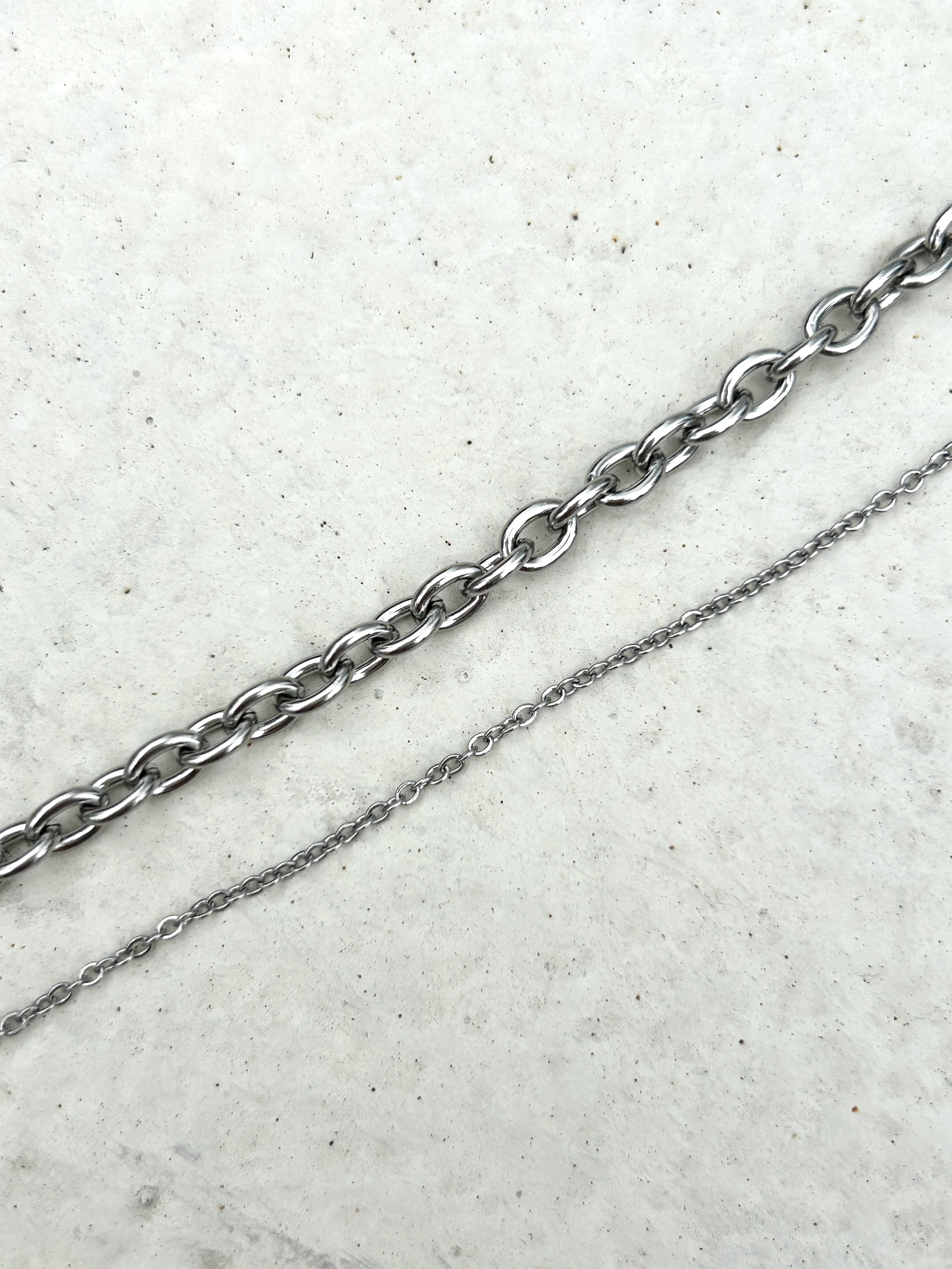 Silver black star rhinestone stainless necklace