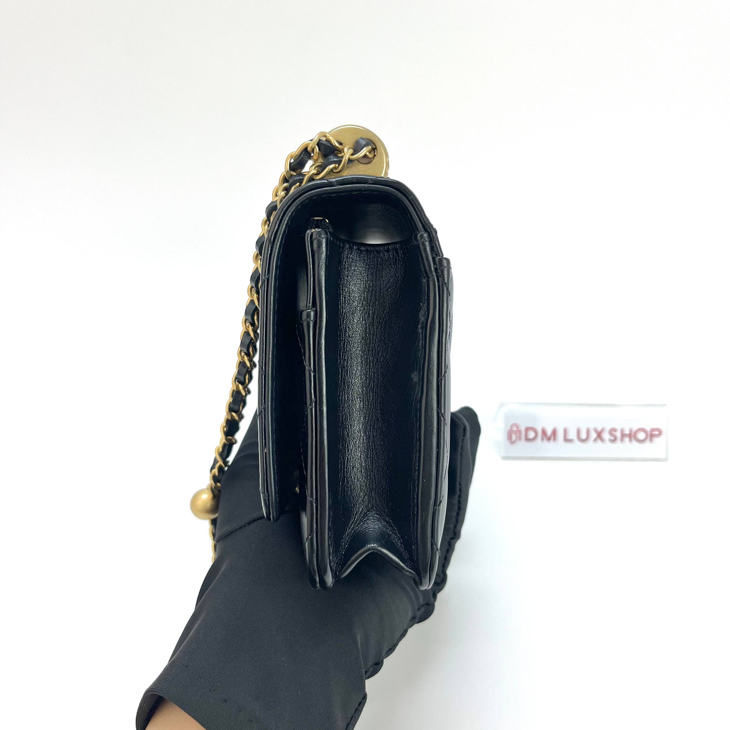 Chanel 24C Double Gold Ball WOC GHW (Microchip)