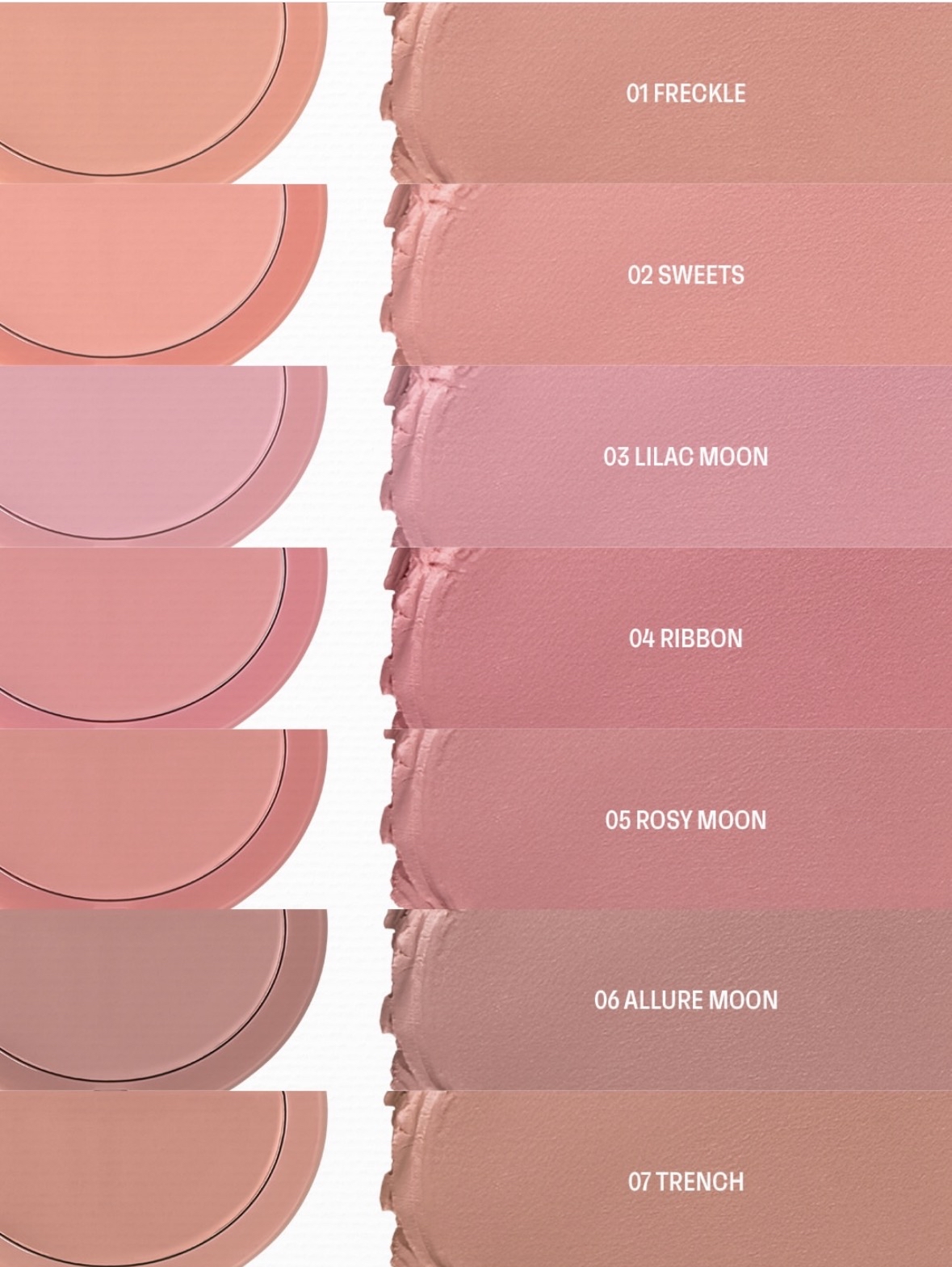 🇰🇷 韓國人氣小眾彩妝品牌HINCE Hince 最新推出Half-Moon Cheek 7色（預購商品）