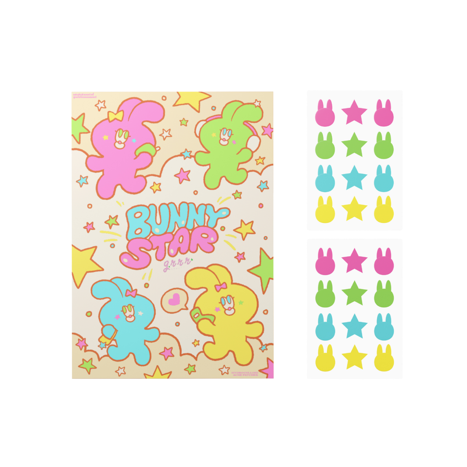 Grrrbeauty 泰國小眾暗瘡貼 - Bunny star 24 dots