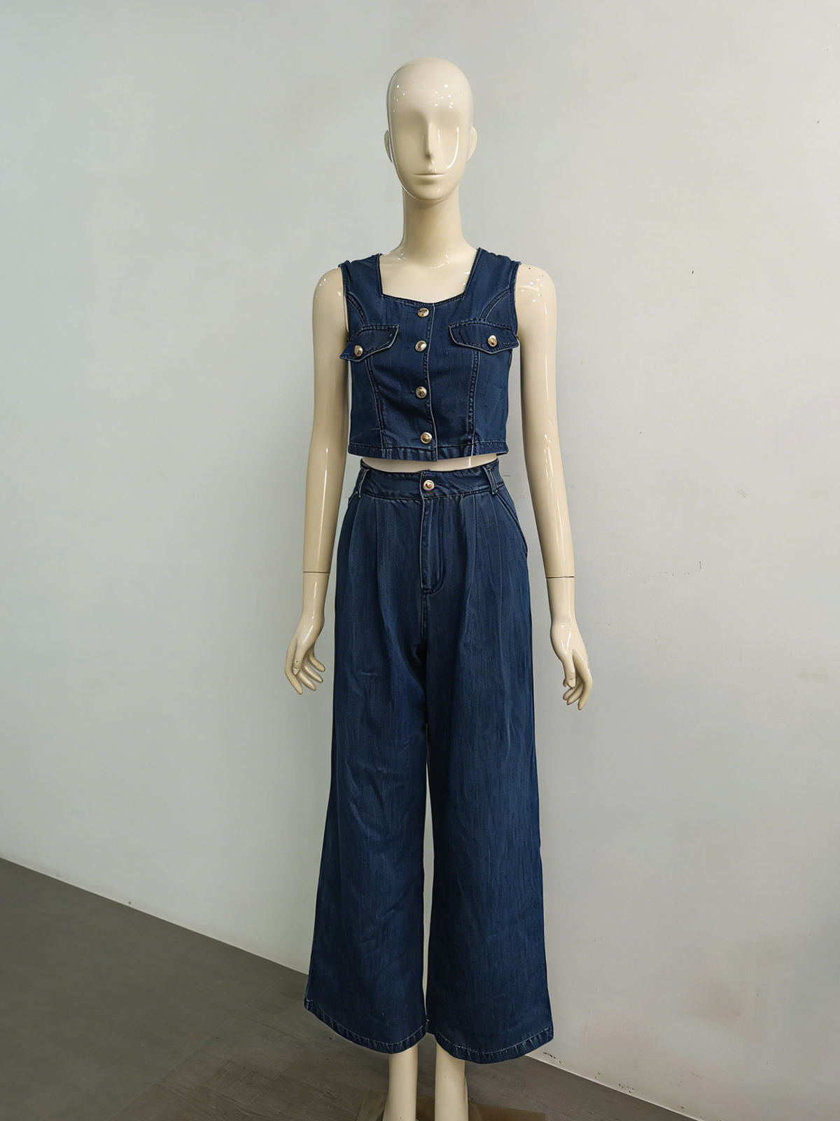 Indigo Chic Vest Set M151