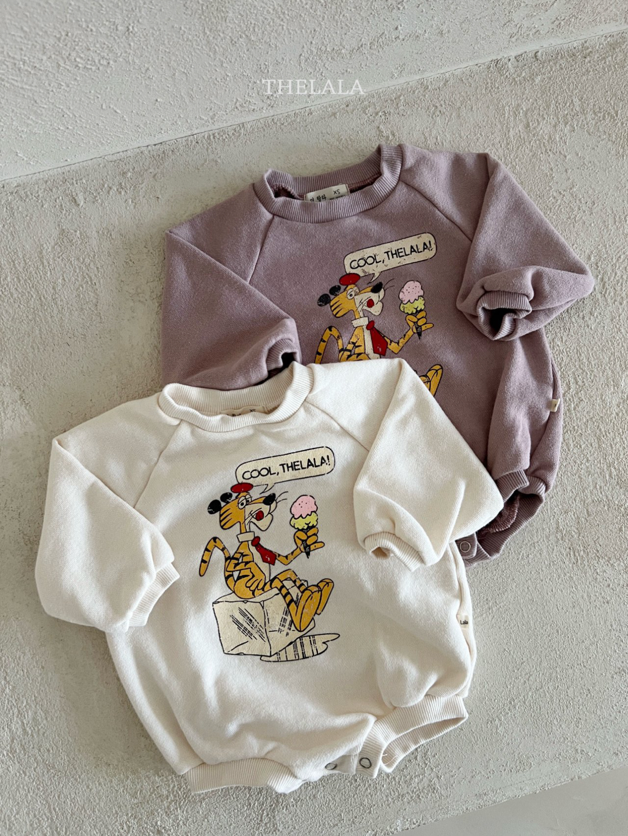 🌸預訂 韓國直送🌸🇰🇷THELALA兩色親子款老虎印花長袖包屁衣