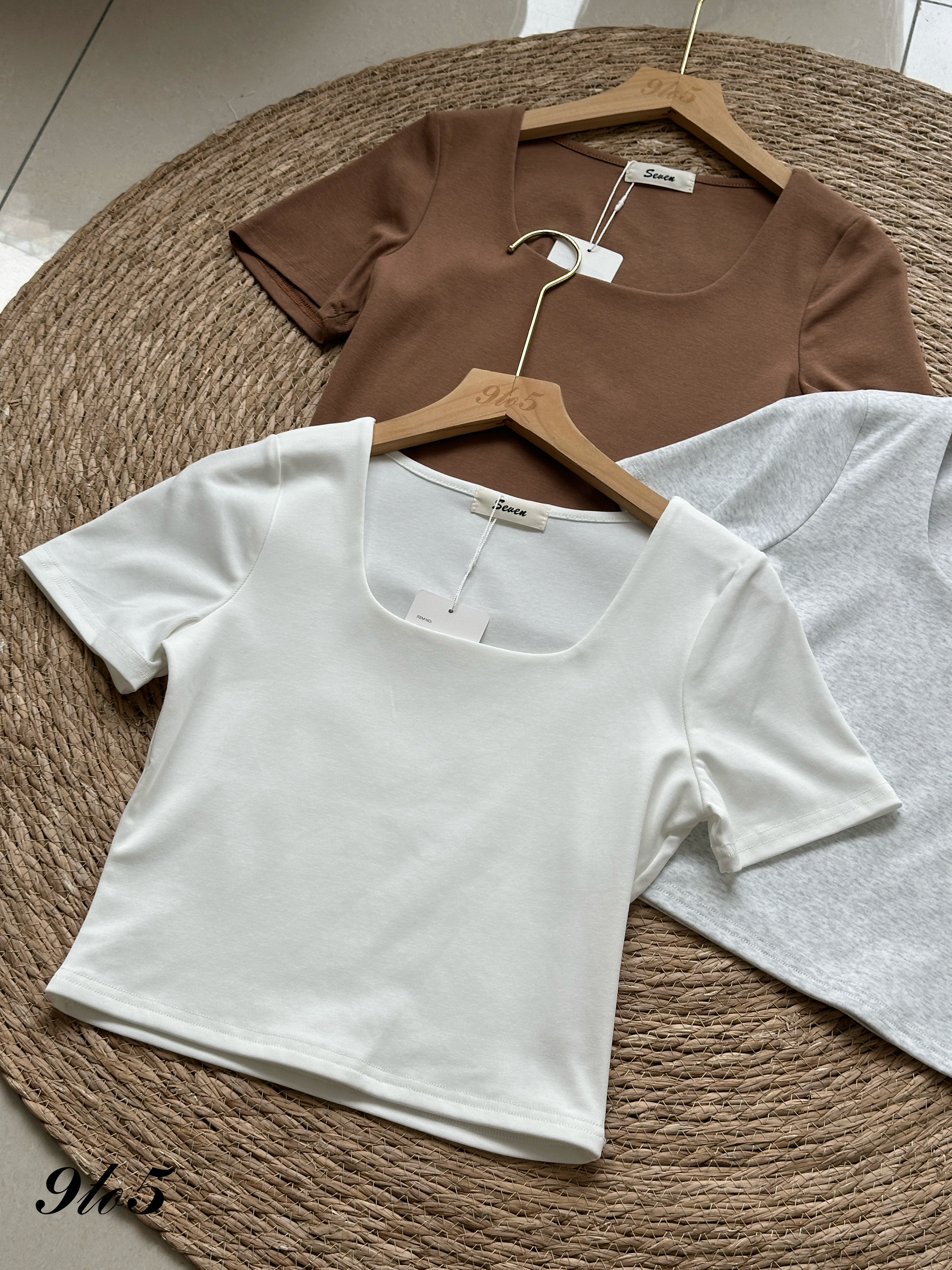 T4215 Square Neck Crop Top - 3 Colors