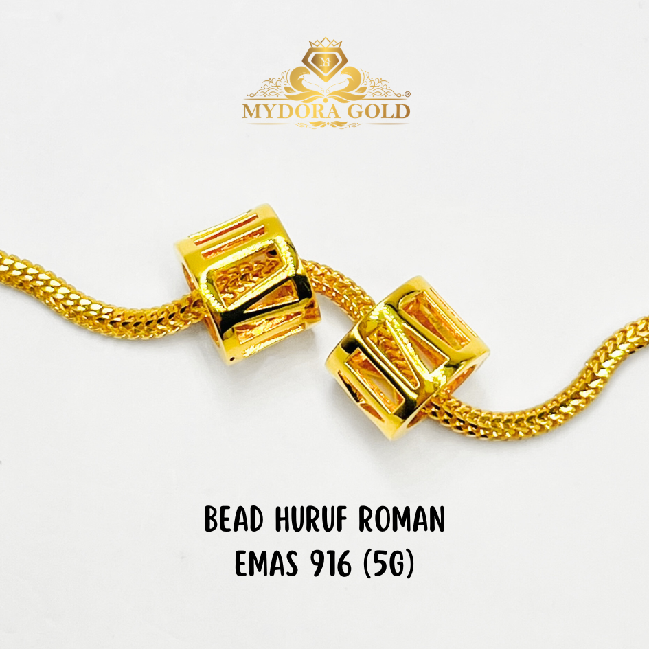 MYDORA Bead Huruf Roman (5G) l EMAS 916/22K