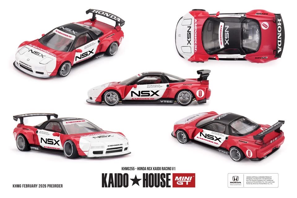 (預訂 Pre Order) Kaidohouse x MINI GT  ( KHMG255 ) Honda NSX Kaido Racing V1