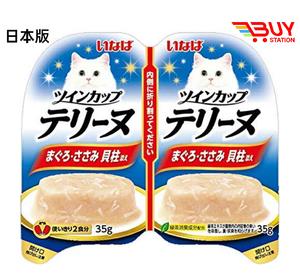 いなば Inaba 雙杯特級肉醬貓點心 鮪魚雞柳干貝口味 35g x 2入 日本版