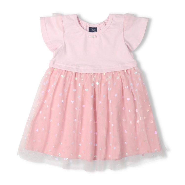 🆕【⭐訂購⭐】  日本直送🌀心形薄紗 珍珠領口 荷葉邊袖 連身裙［2款選］🌀[ELCA-0243][260426]