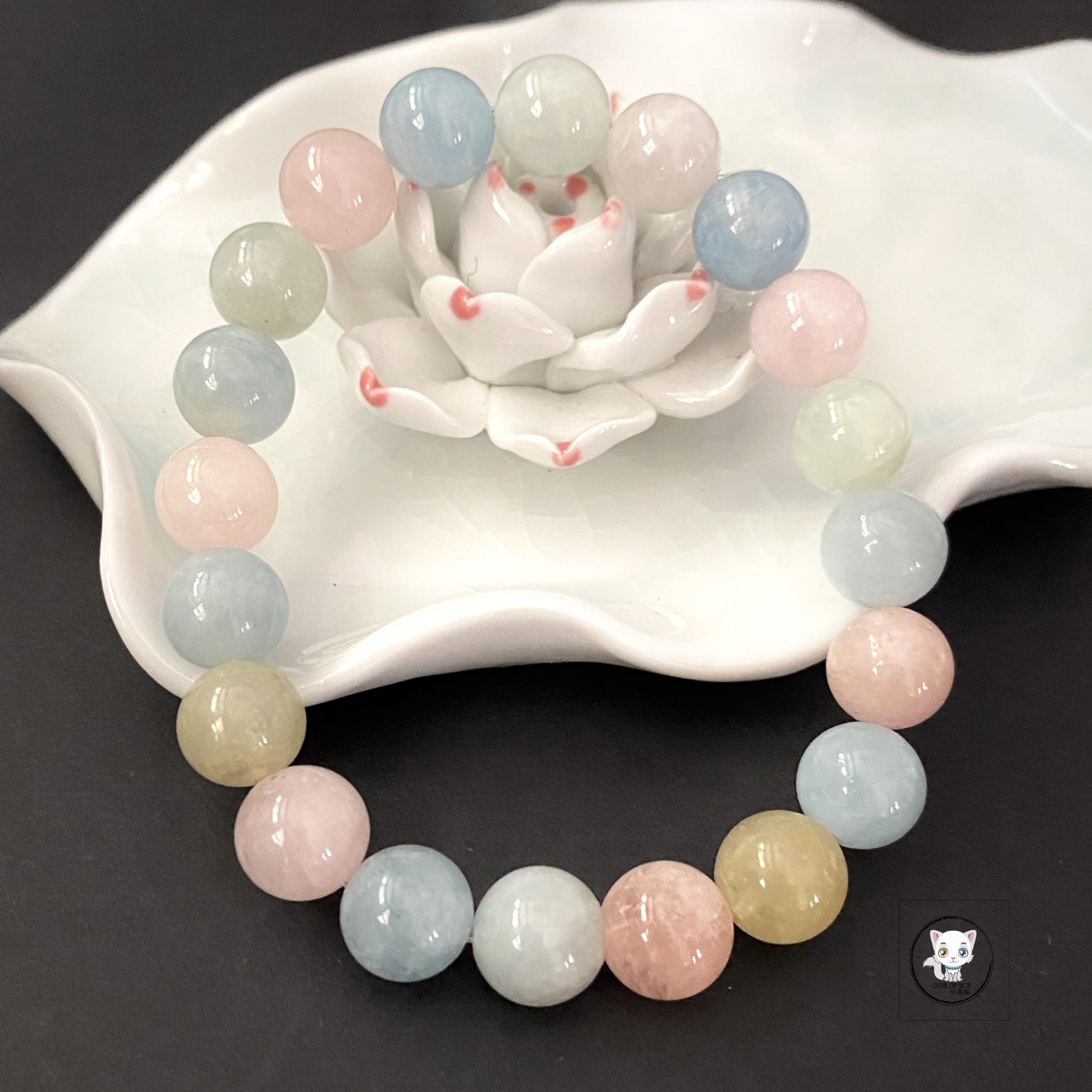 天然摩根石手鏈 9.8mm