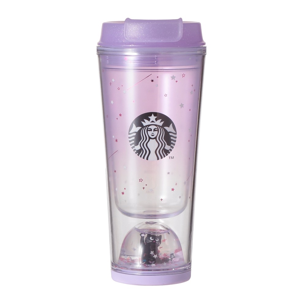 🎀【預訂】Starbucks JP MOON LIGHT HALLOWEEN 貓咪夜光雪球杯 355ml