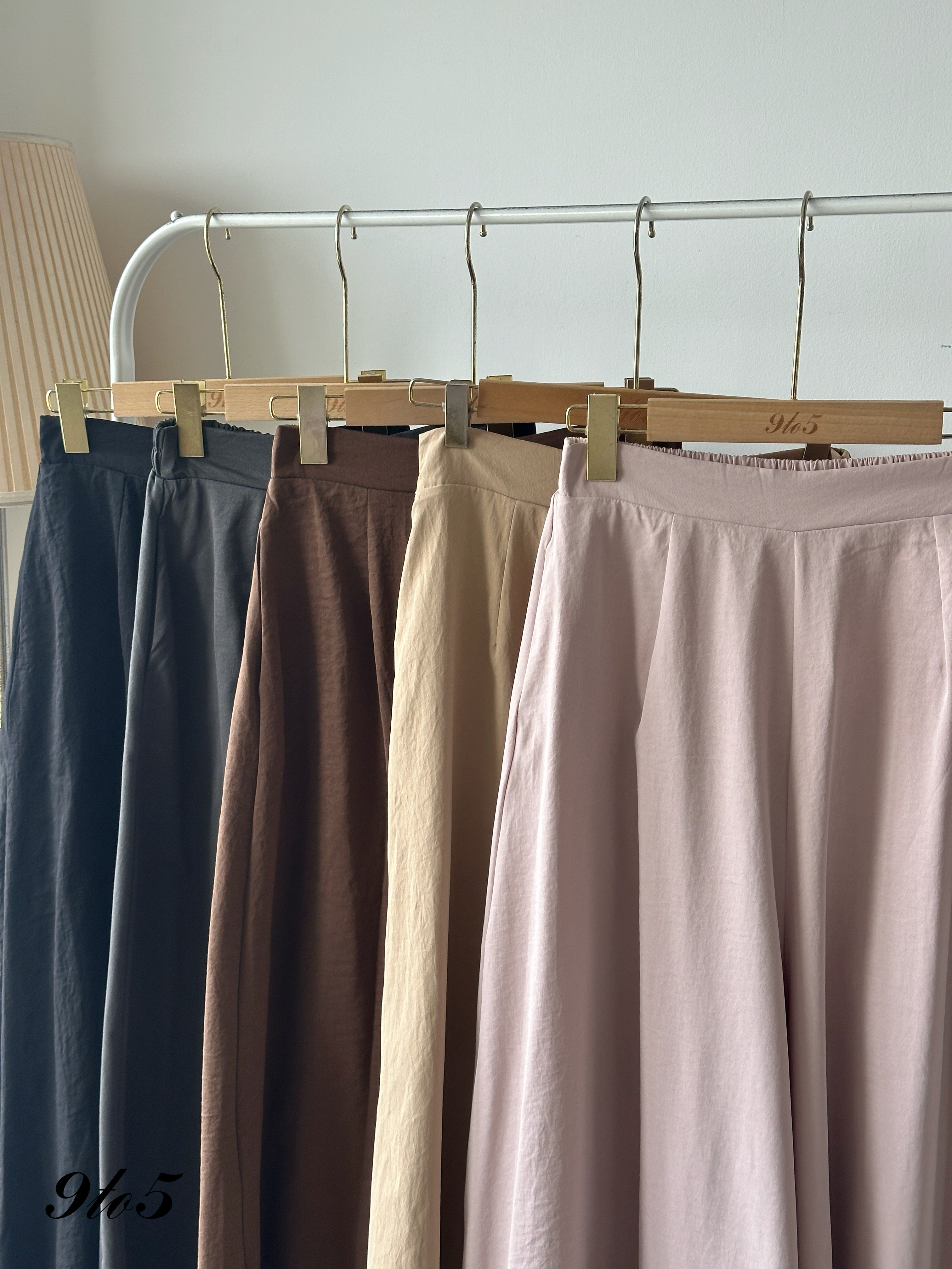 S1845 A Line Wide Leg Pants - 5 Colors 
