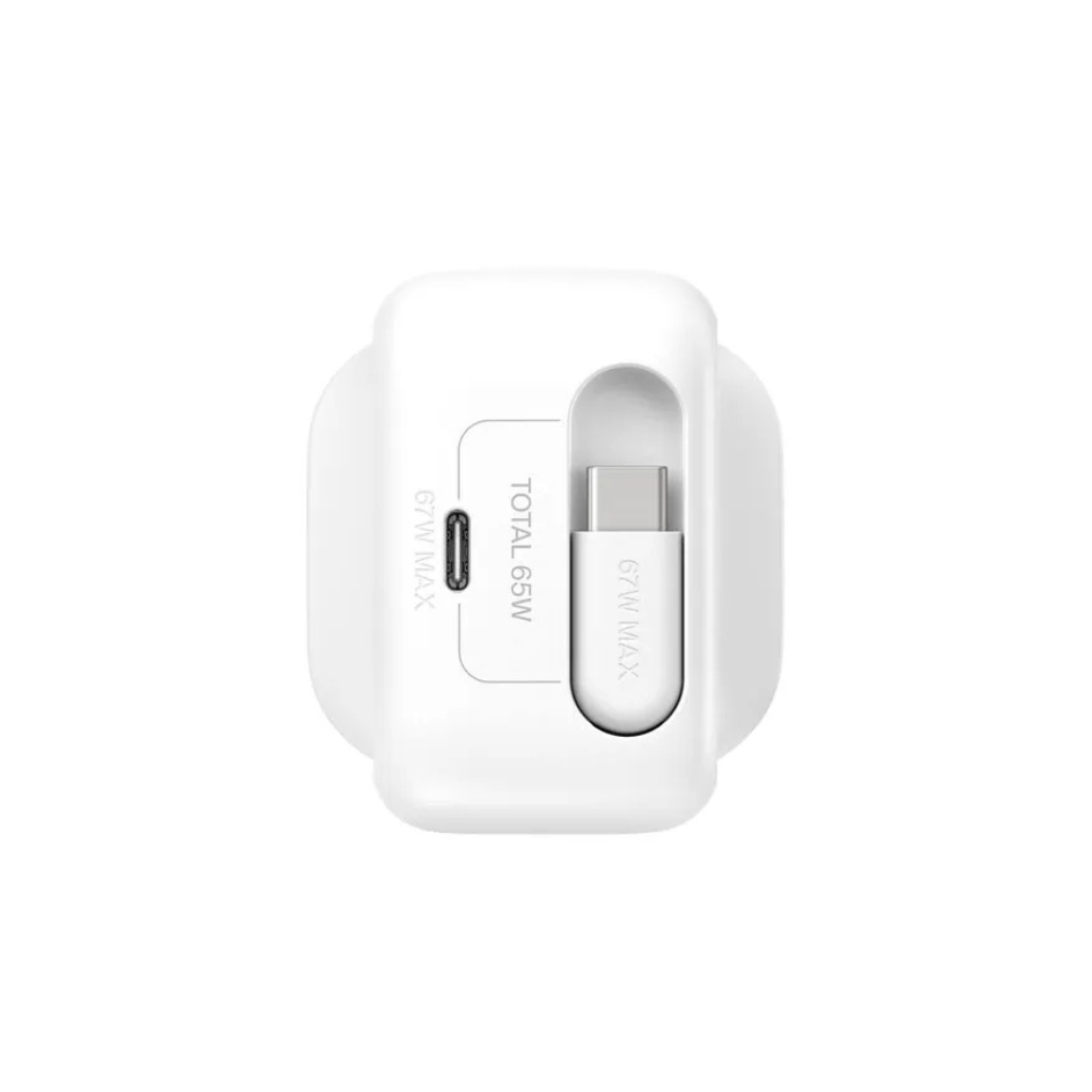 belkin UltraCharge GaN 伸縮線充電器 67W WCH022myWH 香港行貨