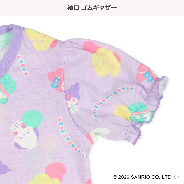 🇯🇵預訂 日本直送🇯🇵清爽材質Sanrio人物滿印絲帶短袖家居服上下套裝n