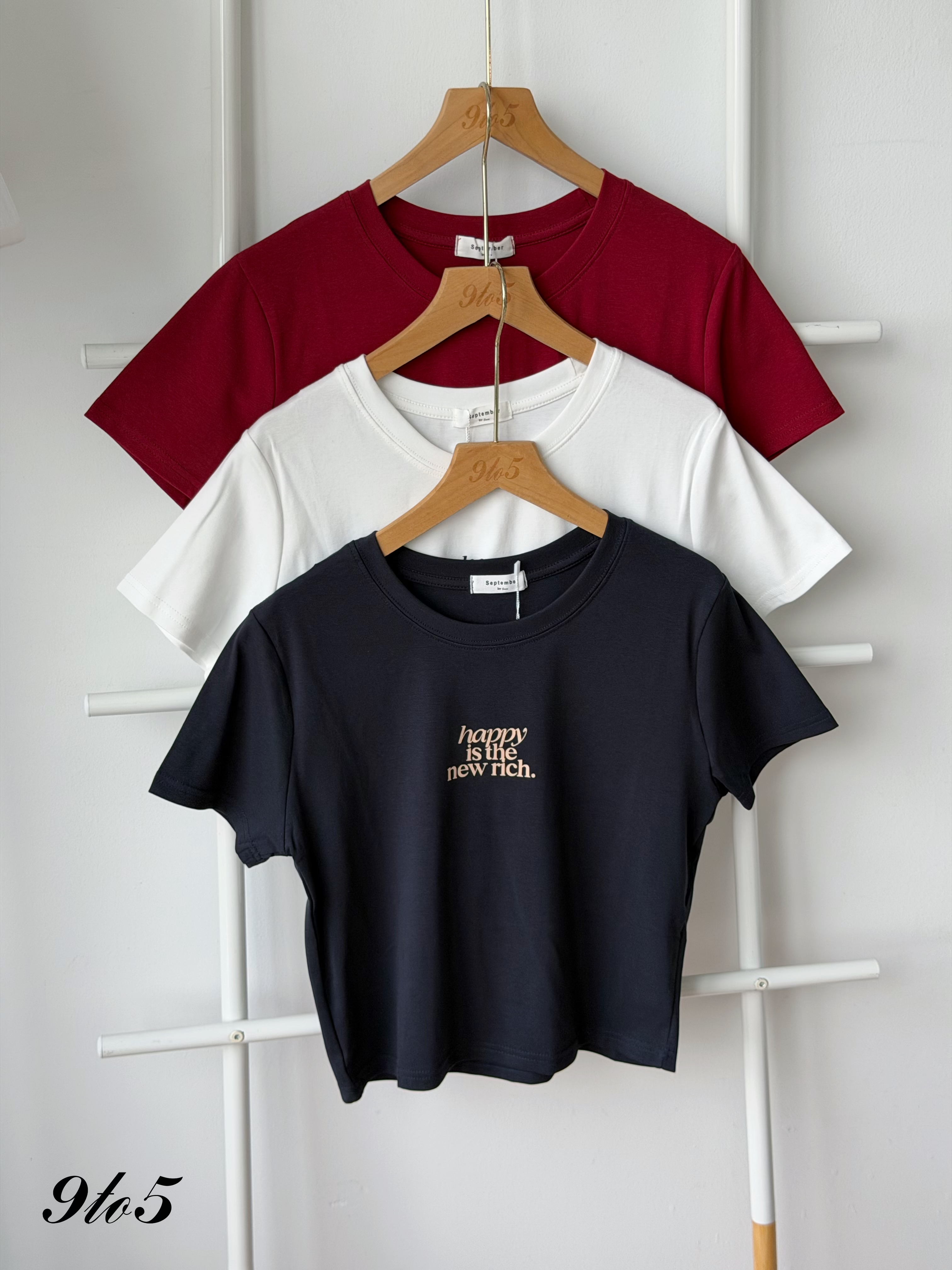T4464 Short Sleeve Wording Tee - 3 Colors