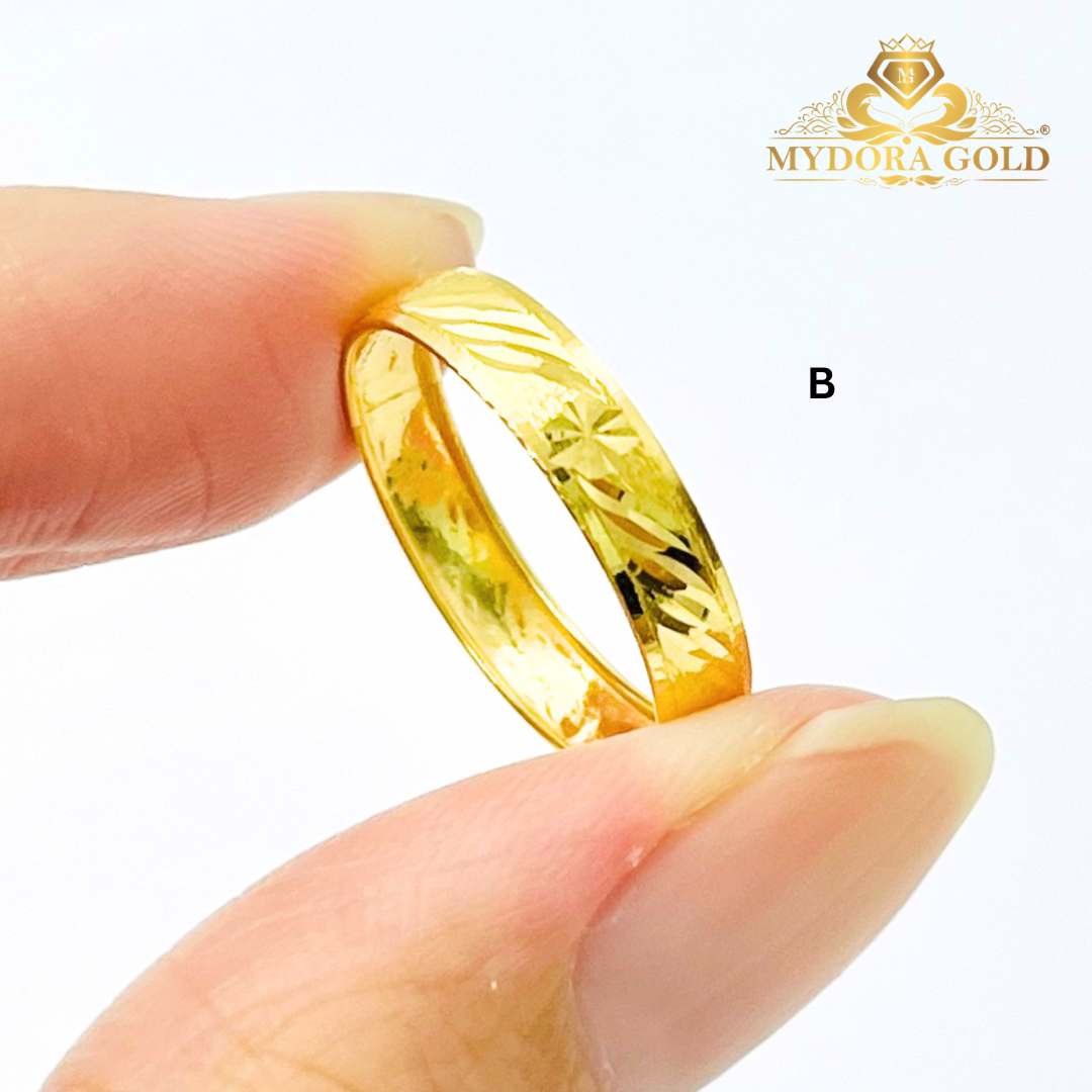 MYDORA Cincin Belah Rotan Klasik Bajet l Emas 916/22K