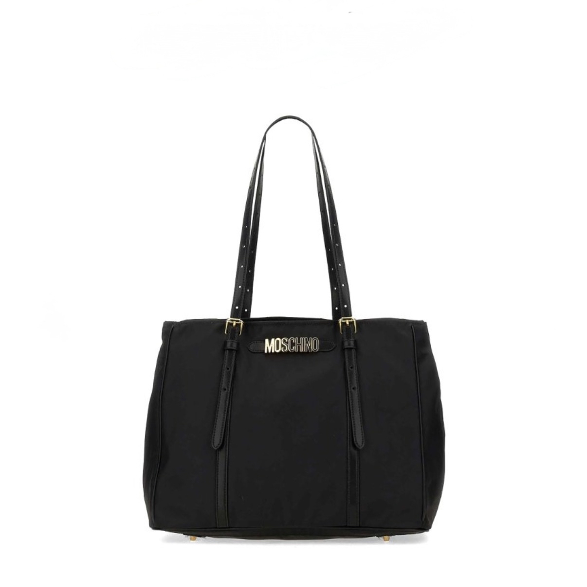 Moschino黑色金字標誌尼龍Totebag 