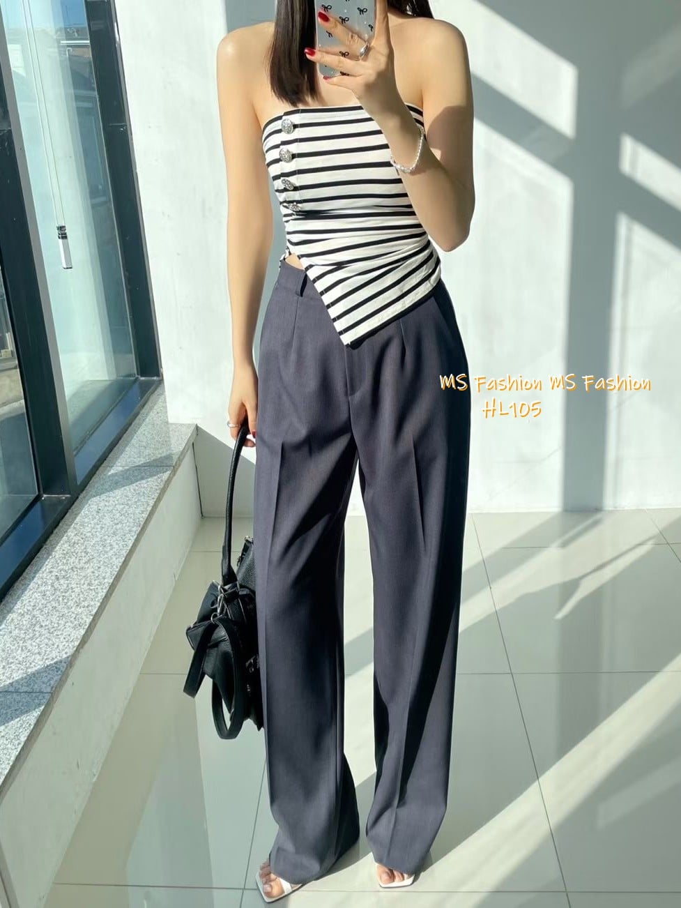 HL105 韓國🌼Howluk靚料闊筒西褲