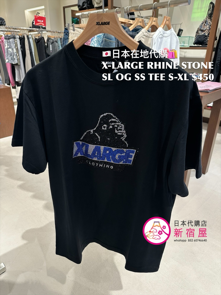 X-LARGE RHINE STONE SLANTED OG S/S TEE 