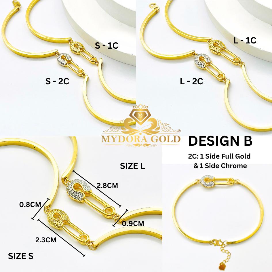 MYDORA Gelang Fashion Safety Pin Series l EMAS 916/22K