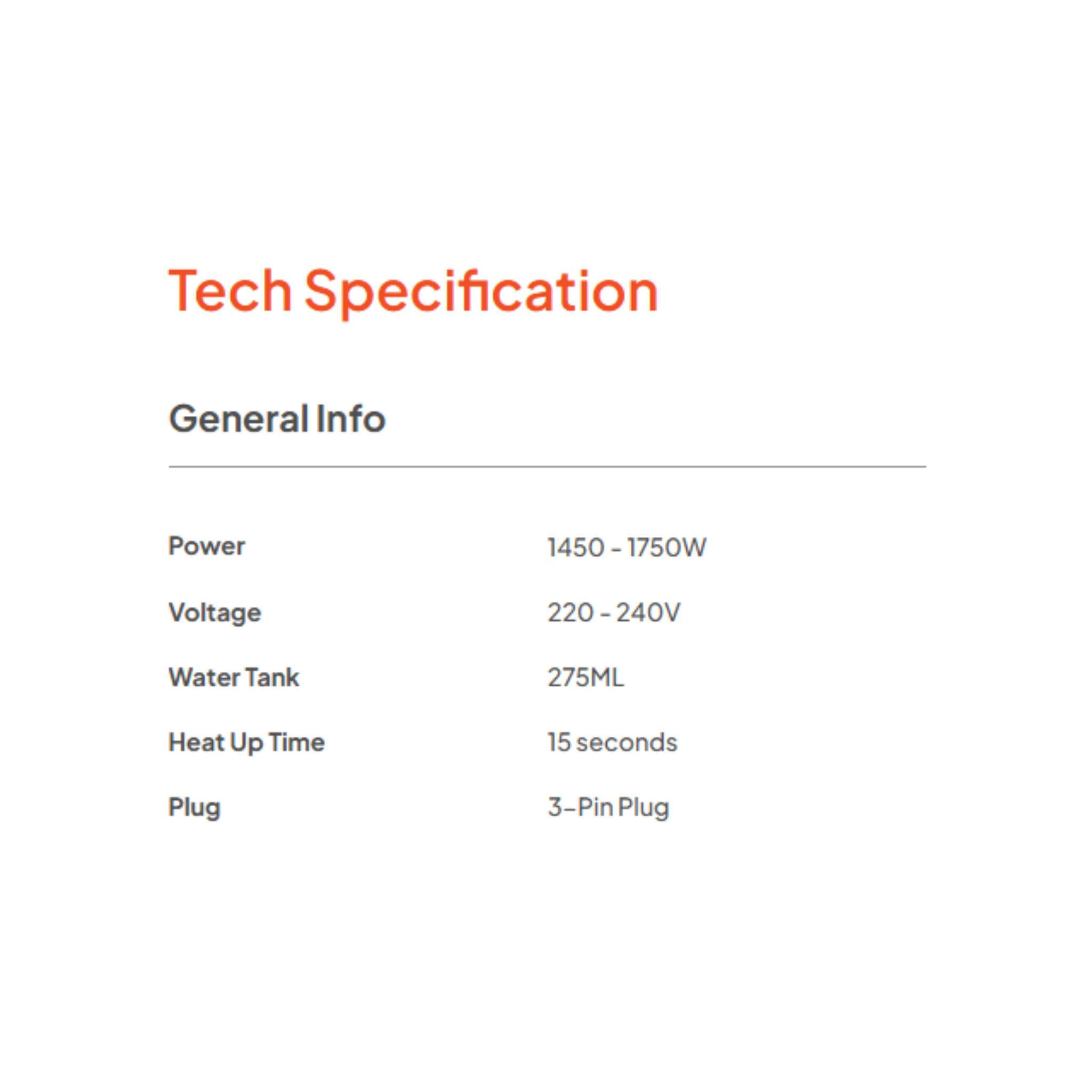 Russell Taylors 1750W 275ml Steam Iron (SI-10)