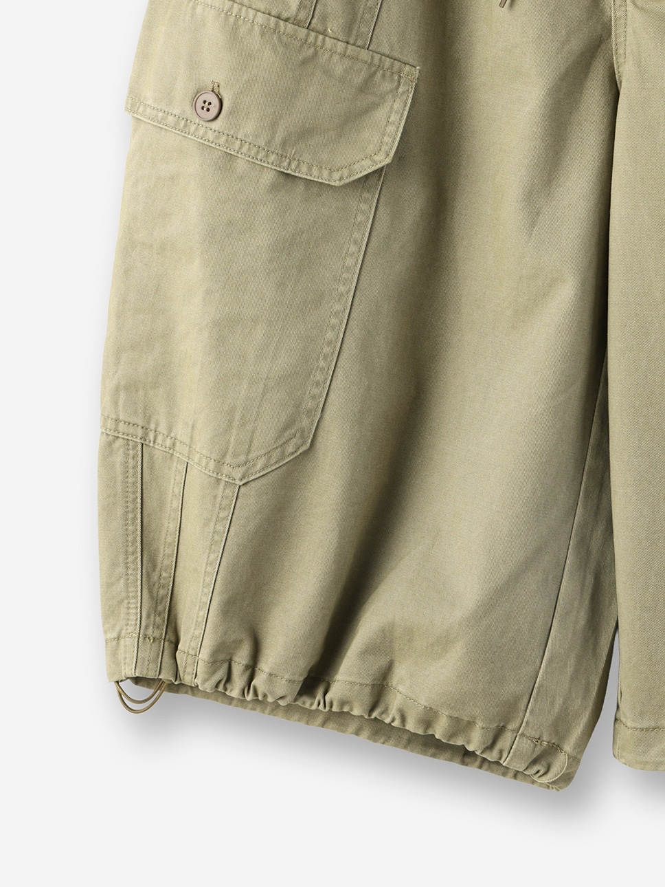 Drawstring Cotton Cargo Shorts
