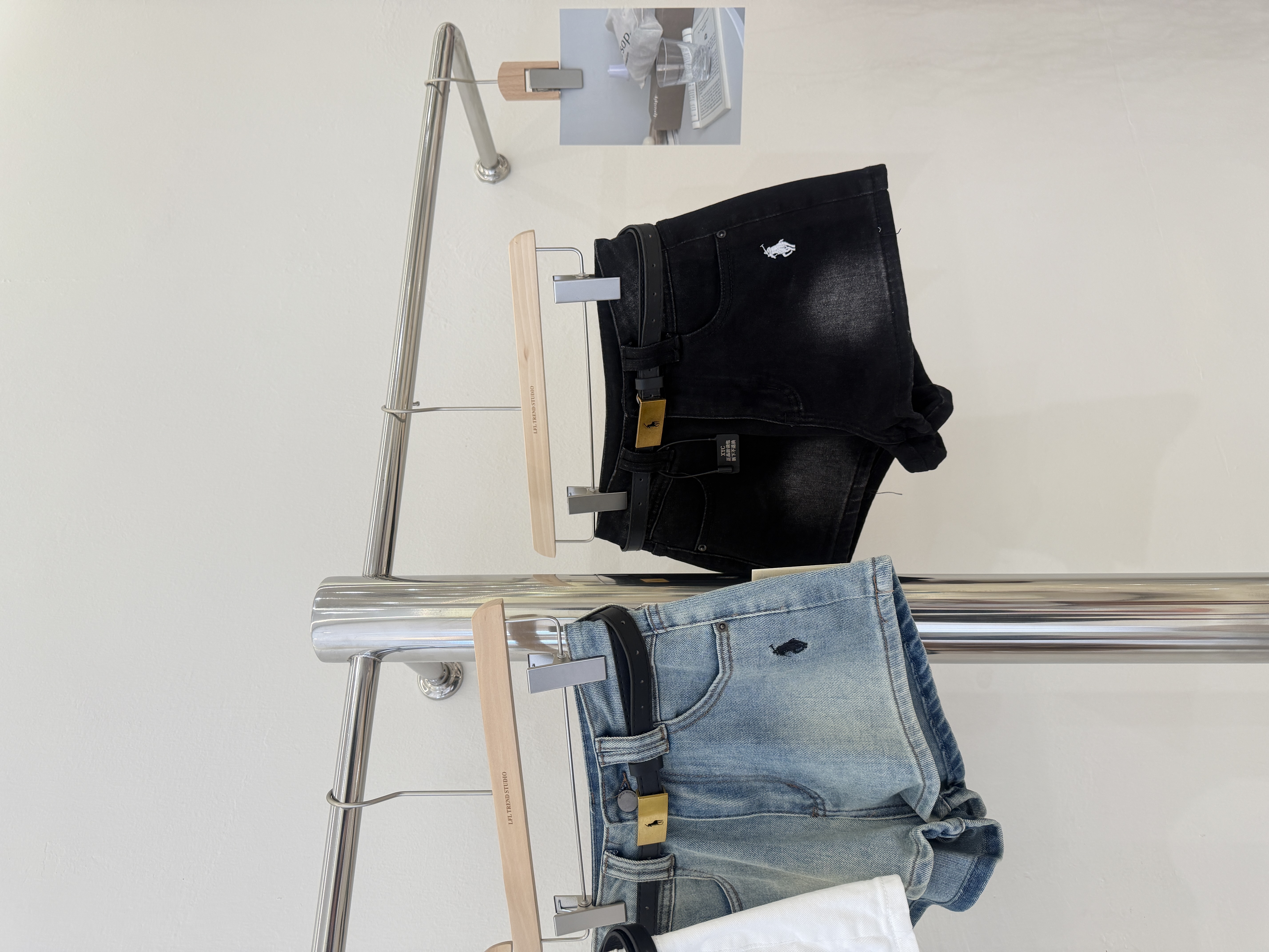 6191 爆款Polo刺绣牛仔短裤