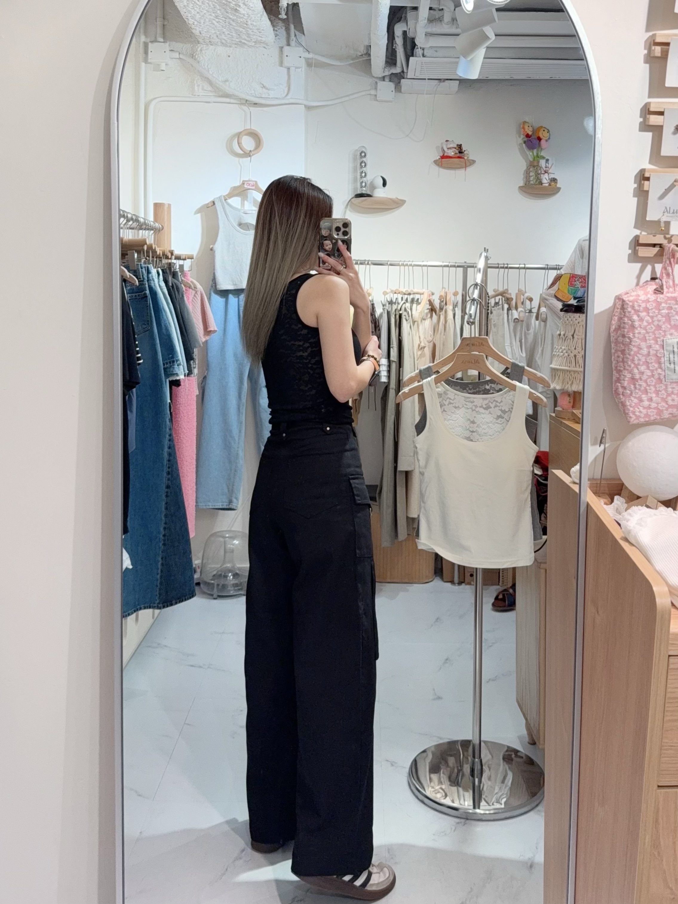 粗帶後lace bra top