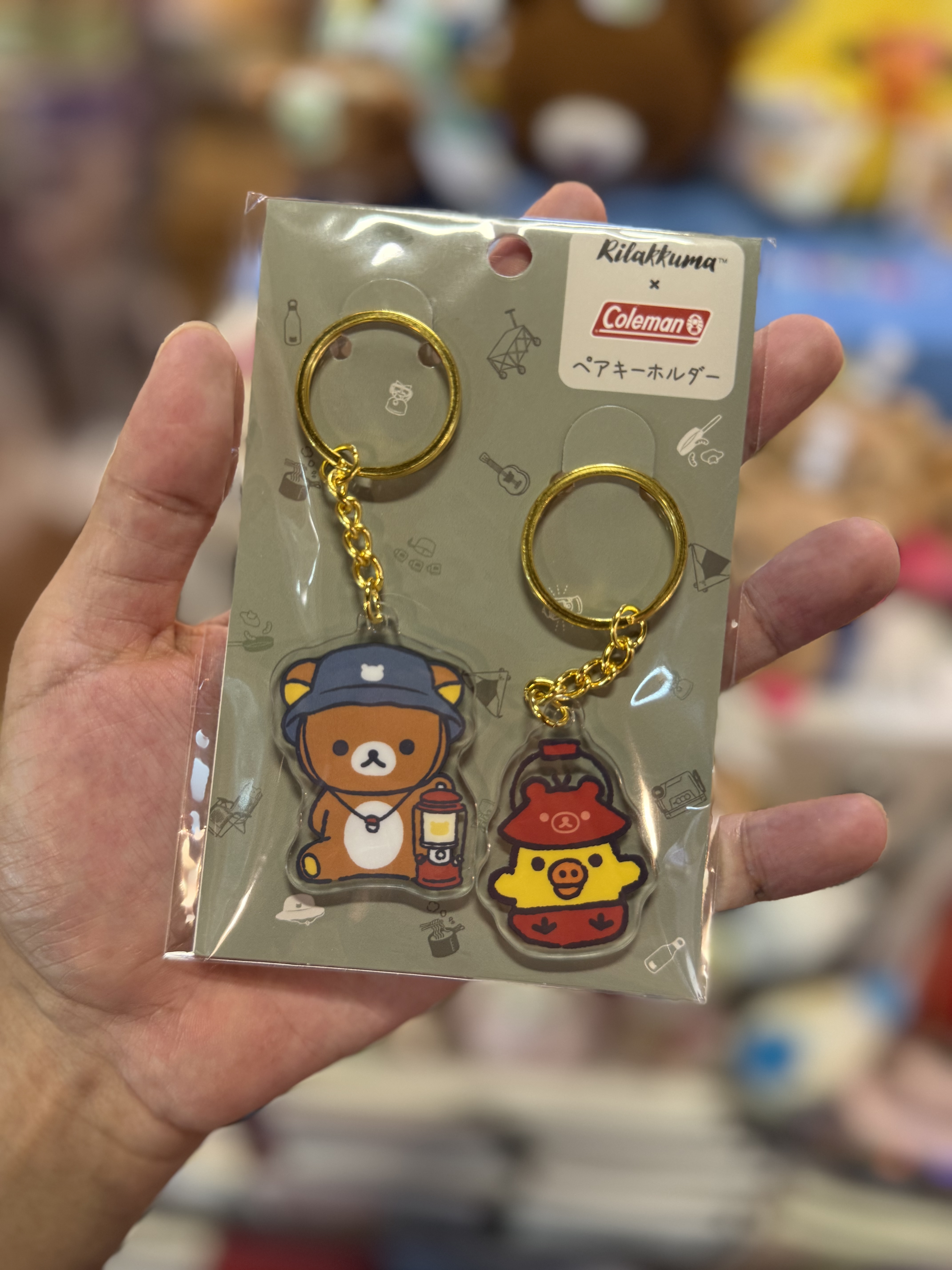 《現貨》全新日本專店限定 rilakkuma  x Coleman 對裝匙扣