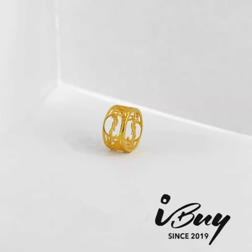 916 GOLD YSL ROUND CHARM BEAD 916 金 YSL 串咀