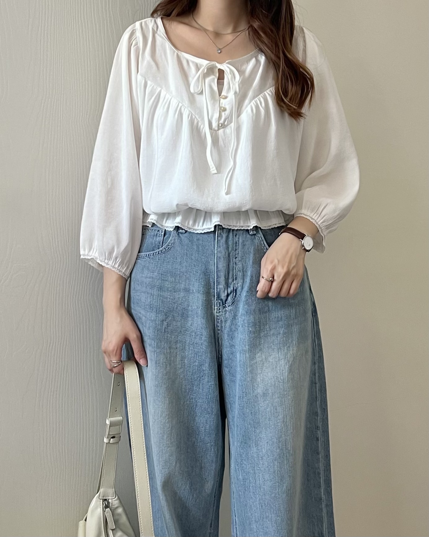 溫柔垂感七分袖blouse